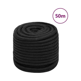 VidaXL Boottouw 18 Mm 50 M Polypropeen Zwart