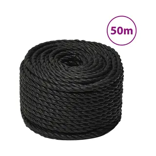 VidaXL Werktouw 10 Mm 50 M Polypropeen Zwart