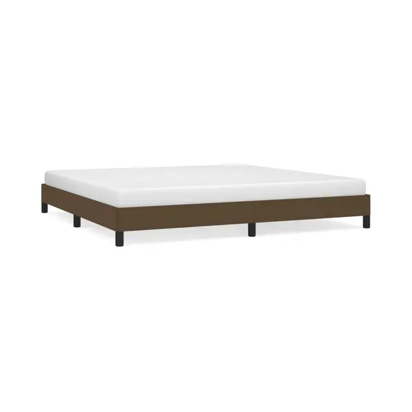 Bettgestell Ohne Matratze Dunkelbraun 200x200 Cm Stoff Vidaxl thumbnail