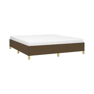 VidaXL Bettgestell Ohne Matratze Dunkelbraun 160x200 Cm Stoff