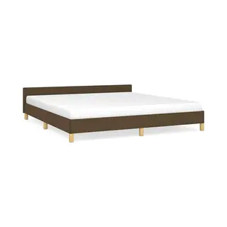 VidaXL Bettgestell Ohne Matratze Dunkelbraun 180x200 Cm Stoff
