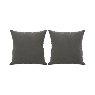Zierkissen 2 Stk. Dunkelgrau 40x40 Cm Samt Vidaxl