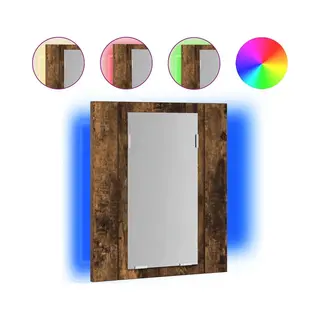 Led-spiegelschrank Räuchereiche 40x12x45 Cm Holzwerkstoff Vidaxl