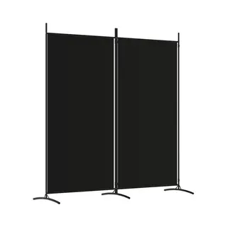 VidaXL 2-tlg. Paravent Schwarz 175x180 Cm Stoff