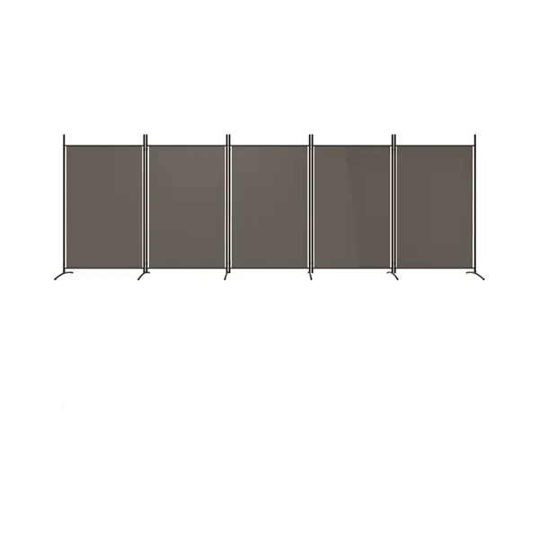 VidaXL Paravent 5-Tlg. Raumtrenner Raumteiler Trennwand Umkleide Sichtschutz Spanische Wand Wohnzimmer Schlafzimmer Anthrazit 433x180cm Stoff thumbnail