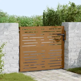 VidaXL Gartentor, Gartentür Mit Quadratischem Design, Abschließbar Hoftor Eingangstor Für Garten Terrasse, Tor Zauntor Gartenpforte, 85x100 Cm