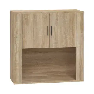 VidaXL Wandschrank, Hängeschrank Mit Viel Stauraum, Aufsatz Für Schrank Sideboard, Schwebeschrank Beistellschrank Schwebend, Sonoma-Eiche
