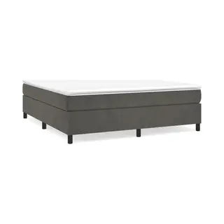 Bettgestell Ohne Matratze Dunkelgrau 160x200 Cm Samt Vidaxl