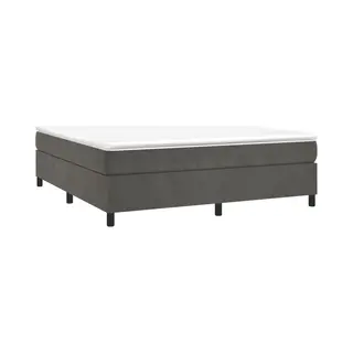 Bettgestell Ohne Matratze Dunkelgrau 200x200 Cm Samt Vidaxl