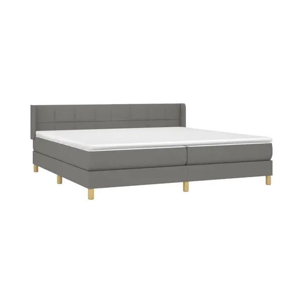 VidaXL Boxspringbett Mit Matratze Dunkelgrau 200x200 Cm Stoff thumbnail