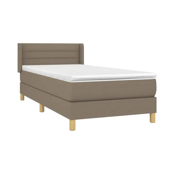 Boxspringbett Mit Matratze Taupe 90x190 Cm Stoff Vidaxl thumbnail