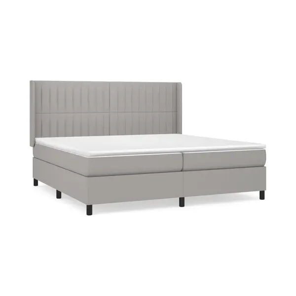 Boxspringbett Mit Matratze Hellgrau 200x200 Cm Stoff Vidaxl thumbnail