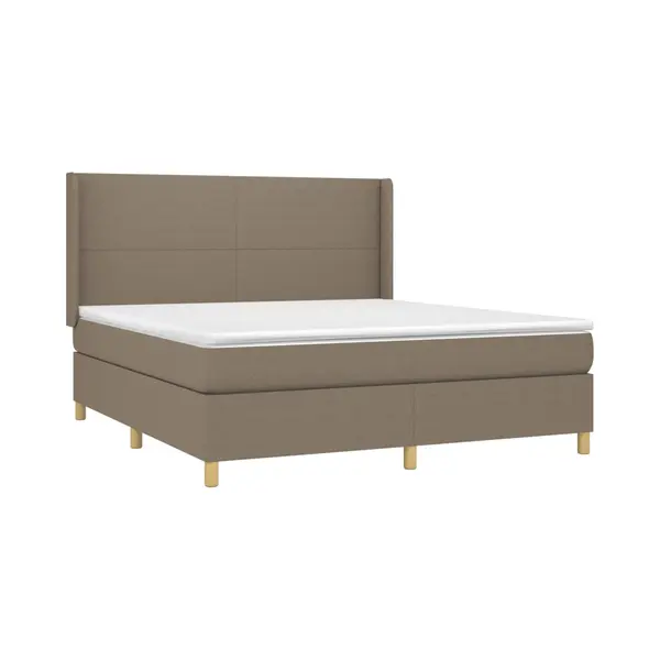 Vidaxl - Boxspringbett Mit Matratze Taupe 180x200 Cm Stoff thumbnail