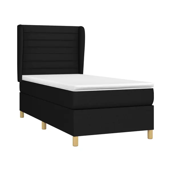 VidaXL Boxspringbett Mit Matratze Schwarz 90x190 Cm Stoff thumbnail