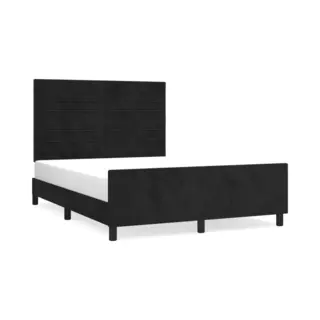 VidaXL Bettgestell Ohne Matratze Schwarz 140x200 Cm Samt