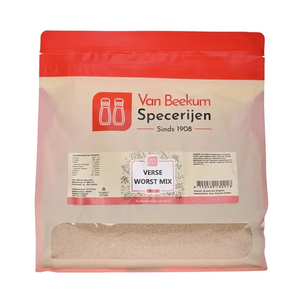 Van Beekum Specerijen - Verse Worst Mix - 2 Kg (hersluitbare Stazak) thumbnail