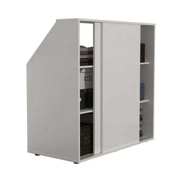TheBestOf Furniture Kledingkast Schuine Wand Zolder Slaapkamer - Opbergkast Geschikt Voor Schuine Wanden thumbnail
