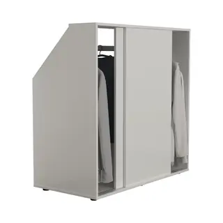 TheBestOf Furniture Kledingkast Schuine Wand Zolder Slaapkamer Schuifdeuren - Kledingstang - Opbergkast Geschikt Voor Schuine Wanden
