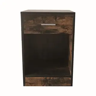 Vdd Nachtkastje - Halkastje - Met Lade - 60 Cm Hoog - Vintage Bruin