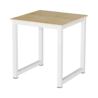 Vdd Keukentafel - Bureau Tafel - 75 Cm X 75 Cm - Wit Bruin