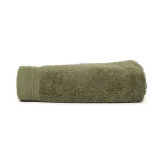 The One Towelling Organic Handdoek - 50 X 100 Cm - Hoge Vochtopname - Met Ophanglus - 550 Gr/m² - 100% Organisch Katoen - Olijfgroen