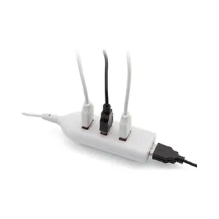 Usb Hub - Splitter - Switch - 4 Poorten - Met Kabel - Verlengkabel - Computer Accessoires - Wit