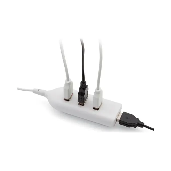 Usb Hub - Splitter - Switch - 4 Poorten - Met Kabel - Verlengkabel - Computer Accessoires - Wit thumbnail