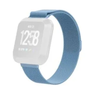 By Qubix Geschikt Voor Fitbit Versa 1 - 2 & Lite Milanese Bandje - Maat, Small - Lichtblauw Smartwatchbandje Bandje Armband Polsband Strap Band