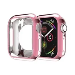 By Qubix Siliconen Case 42mm - Roze - Geschikt Voor Apple Watch 42mm (series 1 T-m 3) Hoesje - Screenprotector - Bescherming IWatch - Bescherm Hoesje