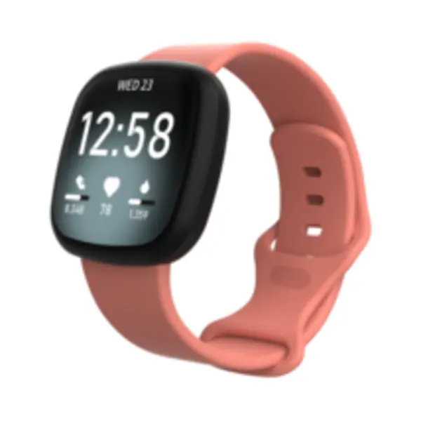 By Qubix Geschikt Voor Fitbit Versa 3 - Fitbit Versa 4 - Fitbit Sense 1 - Fitbit Sense 2 Sportbandje - Koraal - Maat, M-L Smartwatchbandje Bandje thumbnail