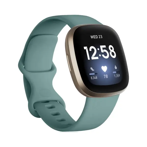 By Qubix Geschikt Voor Fitbit Versa 3 - Fitbit Versa 4 - Fitbit Sense 1 - Fitbit Sense 2 Sportbandje - Groen - Maat, M-L Smartwatchbandje Bandje thumbnail