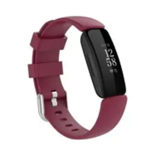 By Qubix Geschikt Voor Fitbit Inspire 2 & Ace 3 - Sportbandje Met Gesp - Maat, Small - Bordeaux Smartwatchbandje Bandje Armband Polsband Strap Band