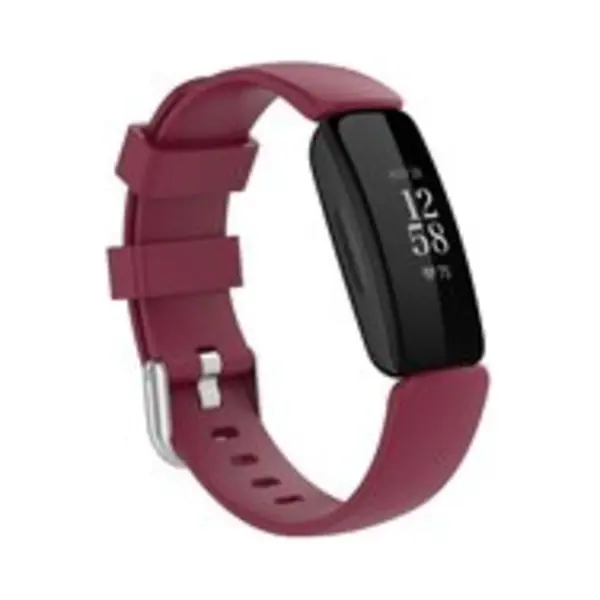 By Qubix Geschikt Voor Fitbit Inspire 2 & Ace 3 - Sportbandje Met Gesp - Maat, Small - Bordeaux Smartwatchbandje Bandje Armband Polsband Strap Band thumbnail