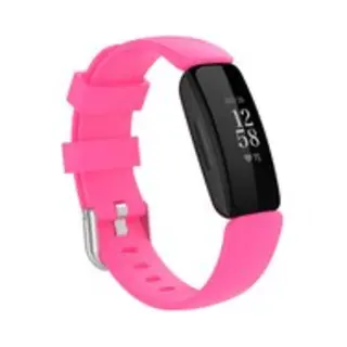 By Qubix Geschikt Voor Fitbit Inspire 2 & Ace 3 - Sportbandje Met Gesp - Maat, Large - Roze Smartwatchbandje Bandje Armband Polsband Strap Band