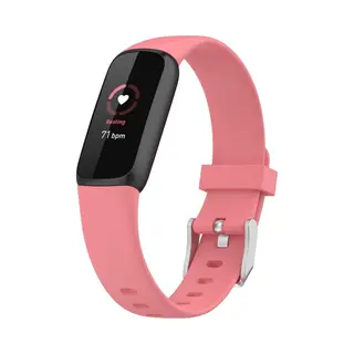 By Qubix - Geschikt Voor Fitbit Luxe Bandje - Sportbandje Met Gesp - Maat, Small - Roze Smartwatchbandje Horlogeband Polsband Armband Strap Band
