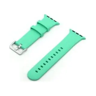By Qubix Rubberen Siliconen Sportbandje Met Gesp - Mint Groen - Geschikt Voor Apple Watch 38 Mm - 40 Mm - 41 Mm - 42 Mm - Compatible Apple Watch