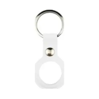 By Qubix AirTag Case Liquid Series - Siliconen Hoesje Met Ring - Wit