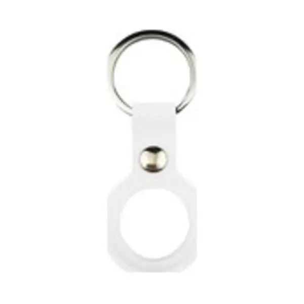 By Qubix AirTag Case Liquid Series - Siliconen Hoesje Met Ring - Wit thumbnail