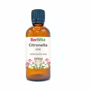 Berivita Citronella Olie 100ml Druppelfles - Pure Etherische Citronellaolie