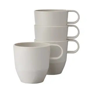 Mepal – Henkelbecher 4 Stück Silueta – Tee- Und Kaffeebecher – Spülmaschinen- Und Mikrowellenfest – Geschirr – 300 Ml – Nordic White