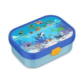 Mepal - Lunch Box Campus - Bento Box For Children - With Bento Compartment & Fork - With Clip Closure - Dishwasher Safe & Bpa-free - 750 Ml - Tropical
