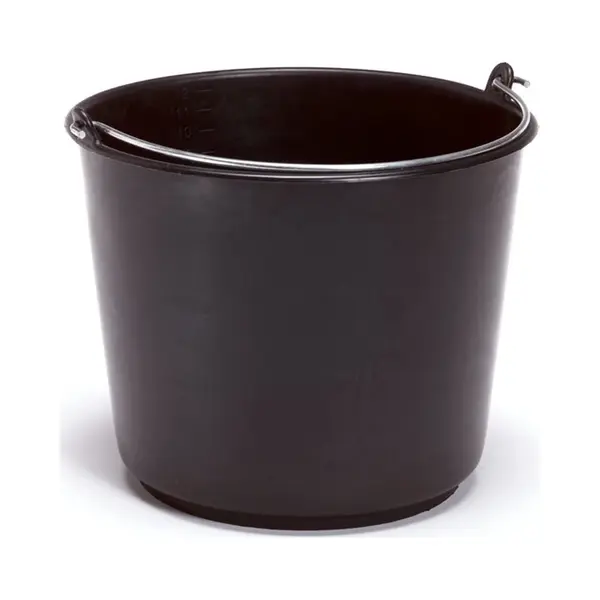Huchem Bouwemmer | 20L | Emmer | Zwart | Specie | Goedkoop | Bucket | Mortel Emmer | Stukadoor thumbnail
