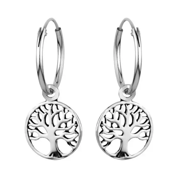 WeLoveSilver - Dames Oorringen - 925 Zilver - Levensboom Design thumbnail