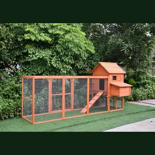 Rijoka Houten Kippenhok Met Ren - Dierenverblijf Outdoor - 310x150x150cm
