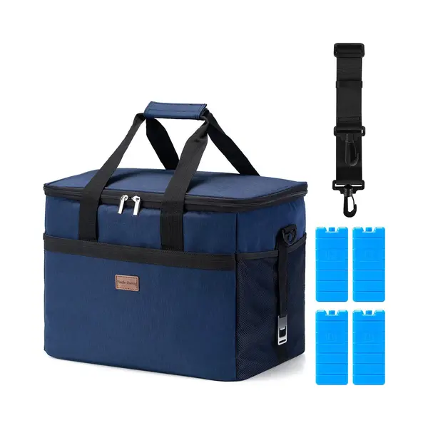 Packaway 4 Laags Geïsoleerde Koeltas - Lunchtas 30 Liter - Blauw thumbnail