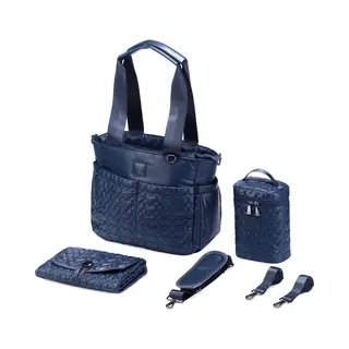 Brisby Florence Slijtvaste Luiertas - Schoudertas - Verzorgingstas - Incl. Koeltas, Verschoonmatje & Kinderwagenhaken - Nylon - Blauw