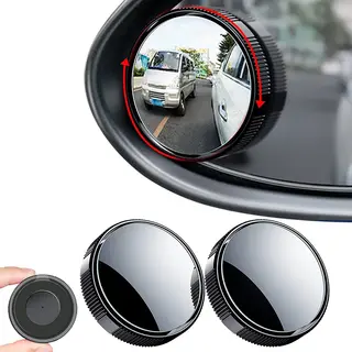 Dodehoekspiegel Rond - Set Van 2 Stuks - 2 Inch - 360° - Zwart