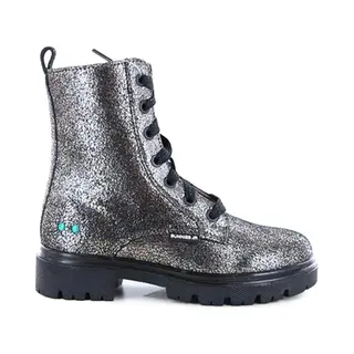 BunniesJR 225884-992 Meisjes Biker Boots - Grijs - Suède - Veters