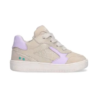 BunniesJR 226208-994 Meisjes Lage Sneakers - Beige - Leer - Veters