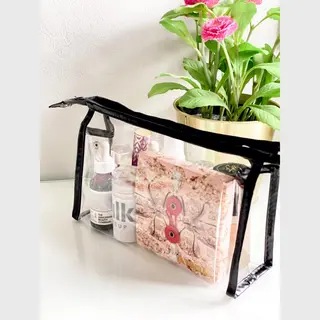 The brow effect Transparante Toilettas, Transparante Beautycase, Doorzichtige Toilettas, Doorzichtige Make-up Tas, Transparante Make-up Tas, Pvc Tas, Make-up Tas,